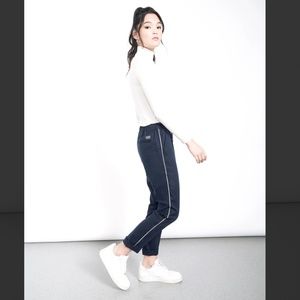 THE ESSENTIAL PIPED DRAWSTRING PANT, New with Tags, Large